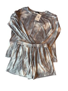 Basicon grey and white Loungewear Set